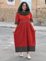 پیراهن لینن گلدوزی شده |پیراهن کد 1501 - Image 4