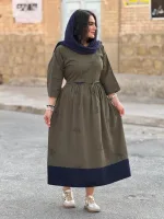 پیراهن لینن گلدوزی شده |پیراهن کد 1501 - Image 13
