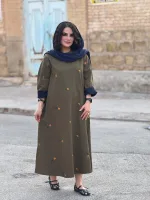 کفتان لینن گلدوزی شده | کفتان کد 1507 - Image 4