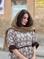 پیراهن لینن گل گلی | پیراهن کد 1508 - Image 9