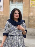 پیراهن لینن گل گلی | پیراهن کد 1508 - Image 8