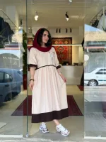 پیراهن لینن گلدوزی شده | پیراهن کد 1510 - Image 3