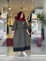 پیراهن لینن گلدوزی شده | پیراهن کد 1510 - Image 6
