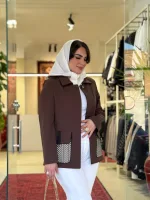 کت گاباردین شماره دوزی شده | کت کد 1514 - Image 7
