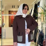 کت گاباردین شماره دوزی شده | کت کد 1514