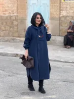 پالتو شال دار گلدوزی شده | پالتو کد 1531 - تصویر 2