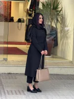 مانتو اداری بلند بزیاق |مانتو کد 1534 - تصویر 4
