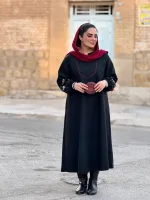 پیراهن گلدوزی شده زمستانه |کد 1536 - تصویر 5